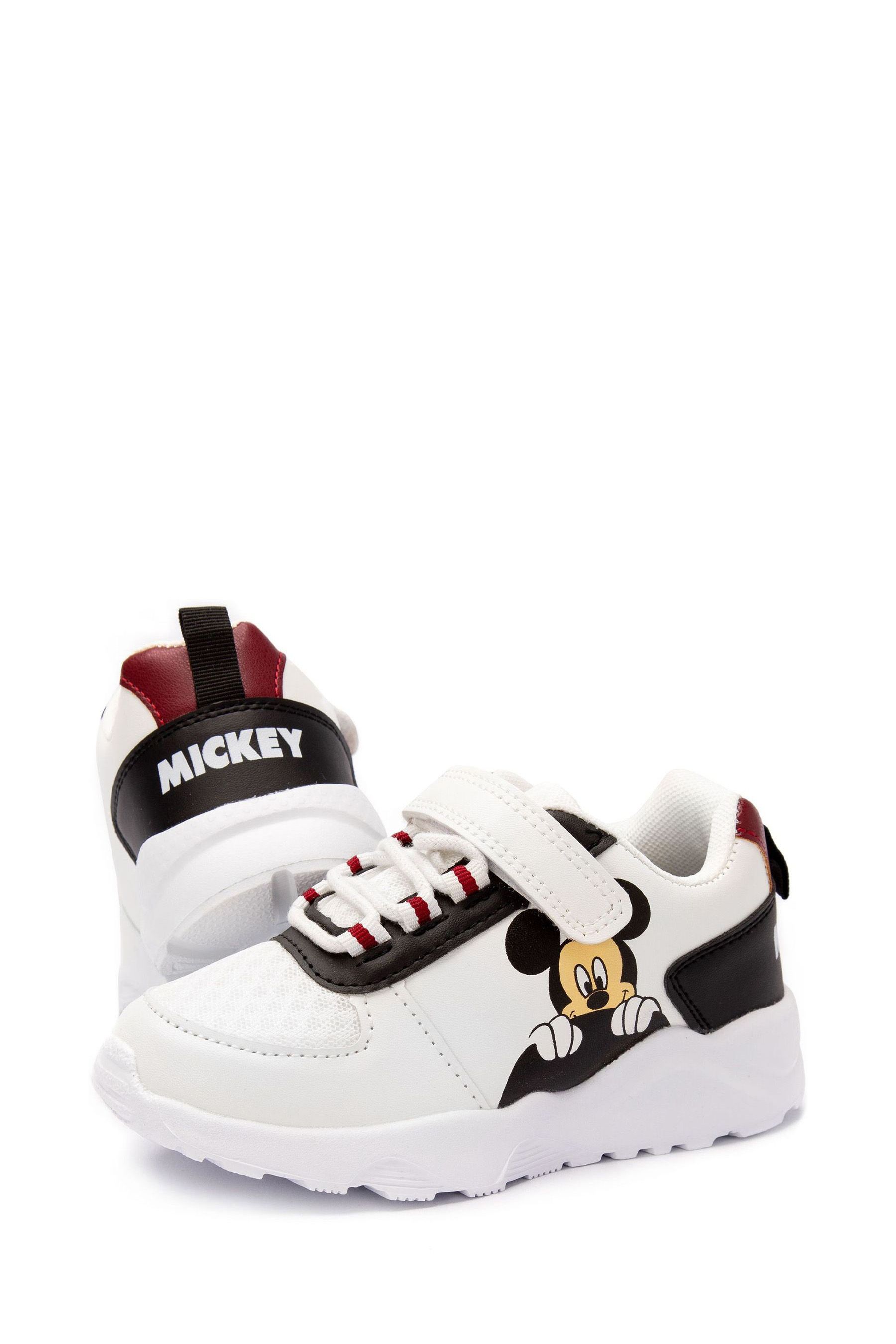 Buy Vanilla Underground White Kids Disney Mickey Mouse Trainers from Next Luxembourg