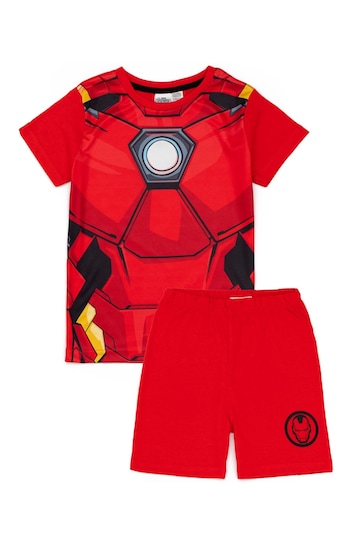 Vanilla Underground Red Iron Man Boys Red Marvel Short Pyjamas