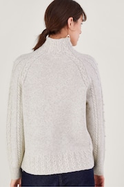Monsoon White Pearl Cable Jumper - Image 2 of 5