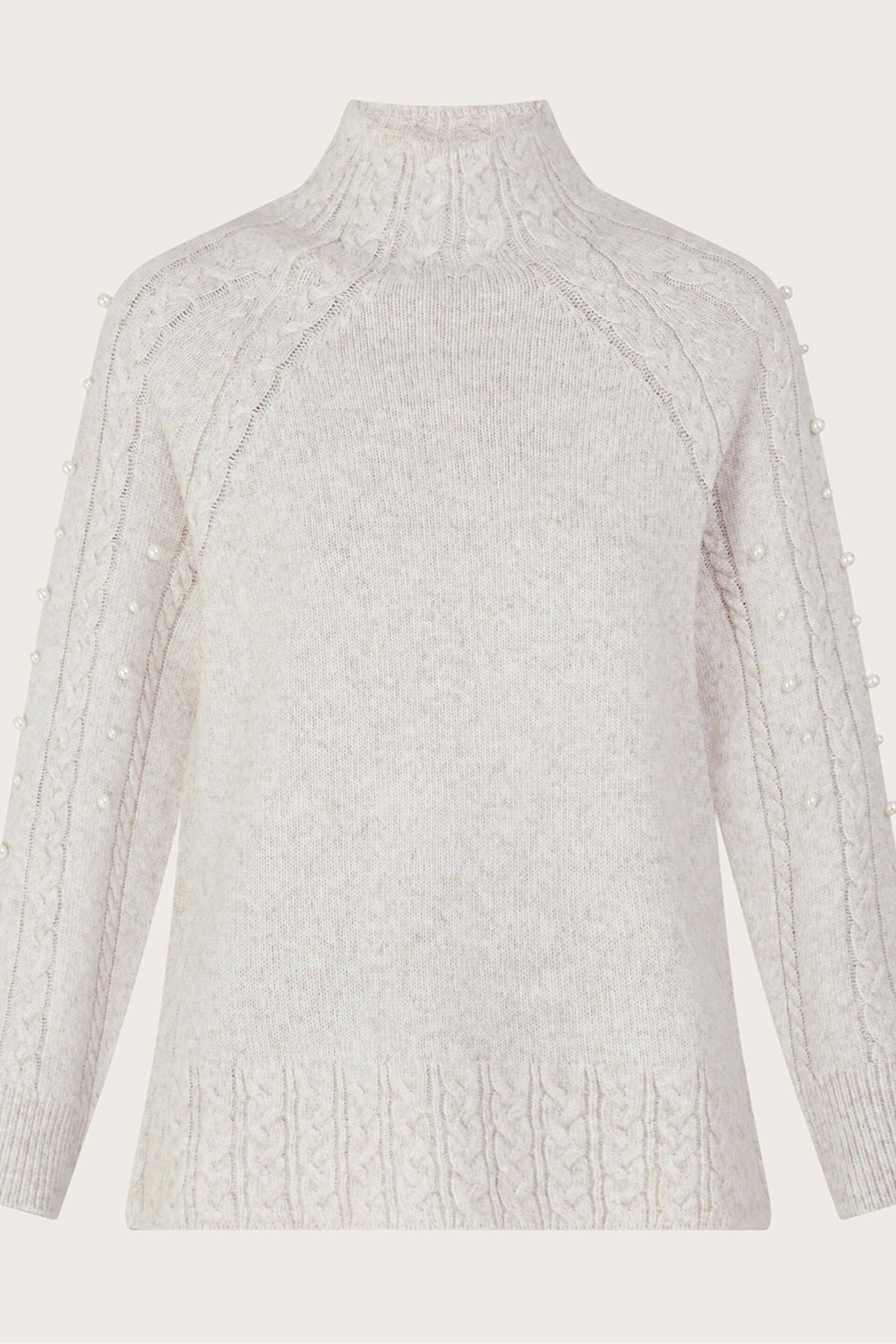 Monsoon White Pearl Cable Jumper - Image 5 of 5