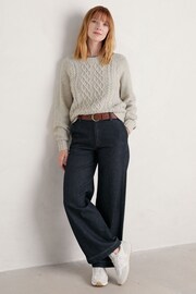 Seasalt Cornwall Natural Tressa Cable Knit Jumper - Image 1 of 5