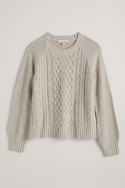 Seasalt Cornwall Natural Tressa Cable Knit Jumper - Image 4 of 5