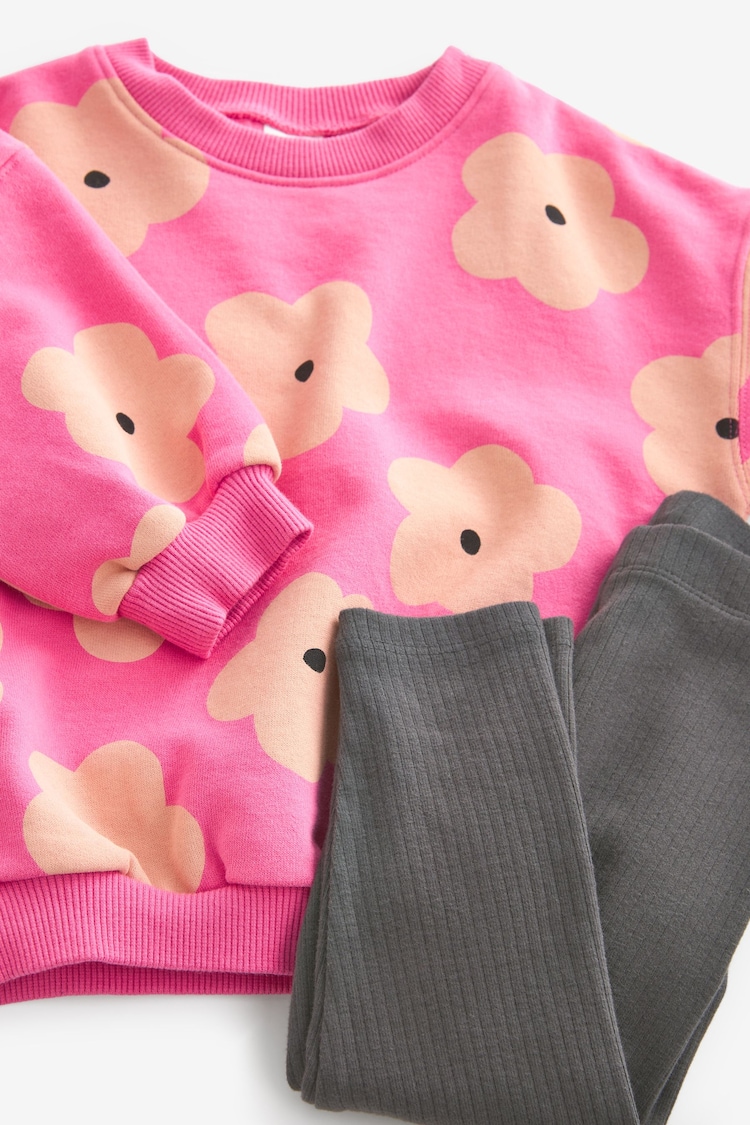 Pink Crew Sweatshirt and Leggings Set (3mths-7yrs) - Image 7 of 7