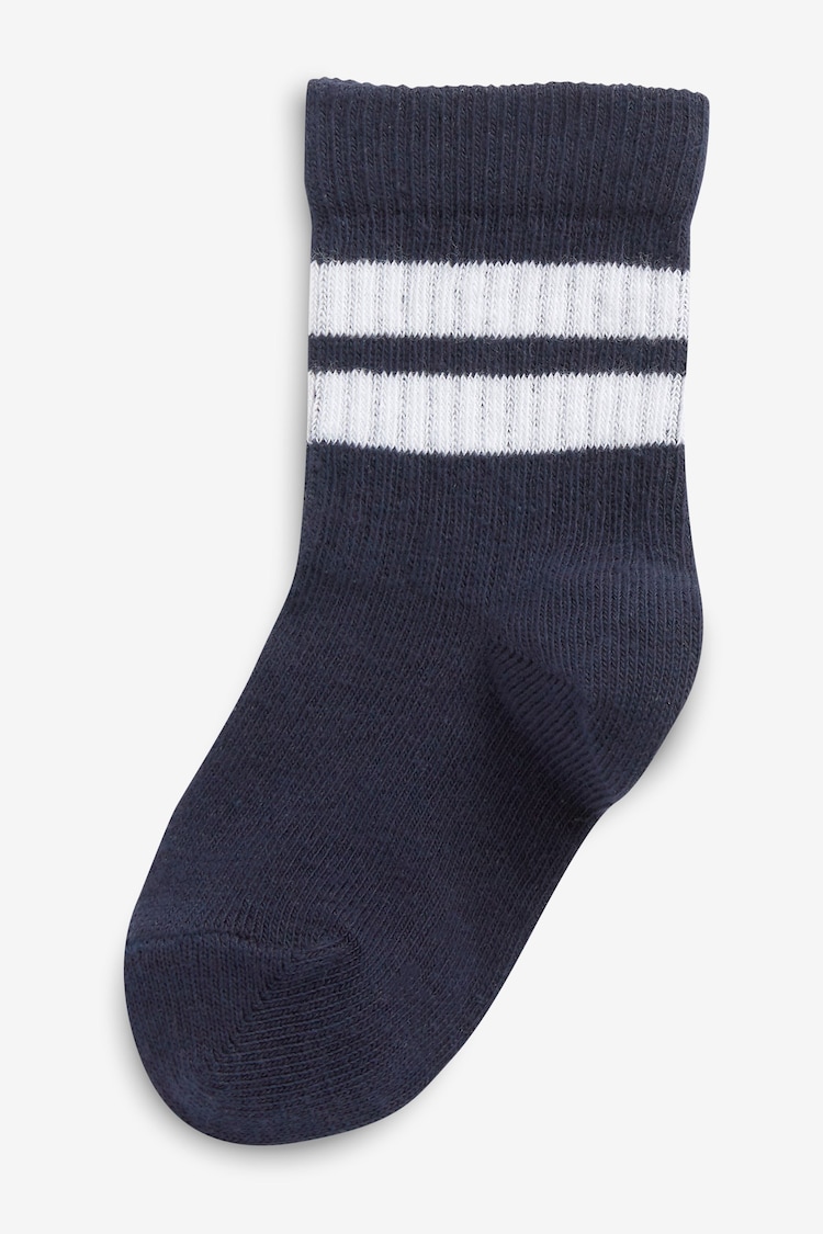 Bright Cushioned Footbed Cotton Rich Ribbed Socks 5 Pack - Image 3 of 7