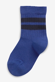 Bright Cushioned Footbed Cotton Rich Ribbed Socks 5 Pack - Image 6 of 7