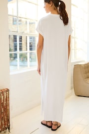White Short Sleeve Maxi T-Shirt Dress - Image 3 of 4