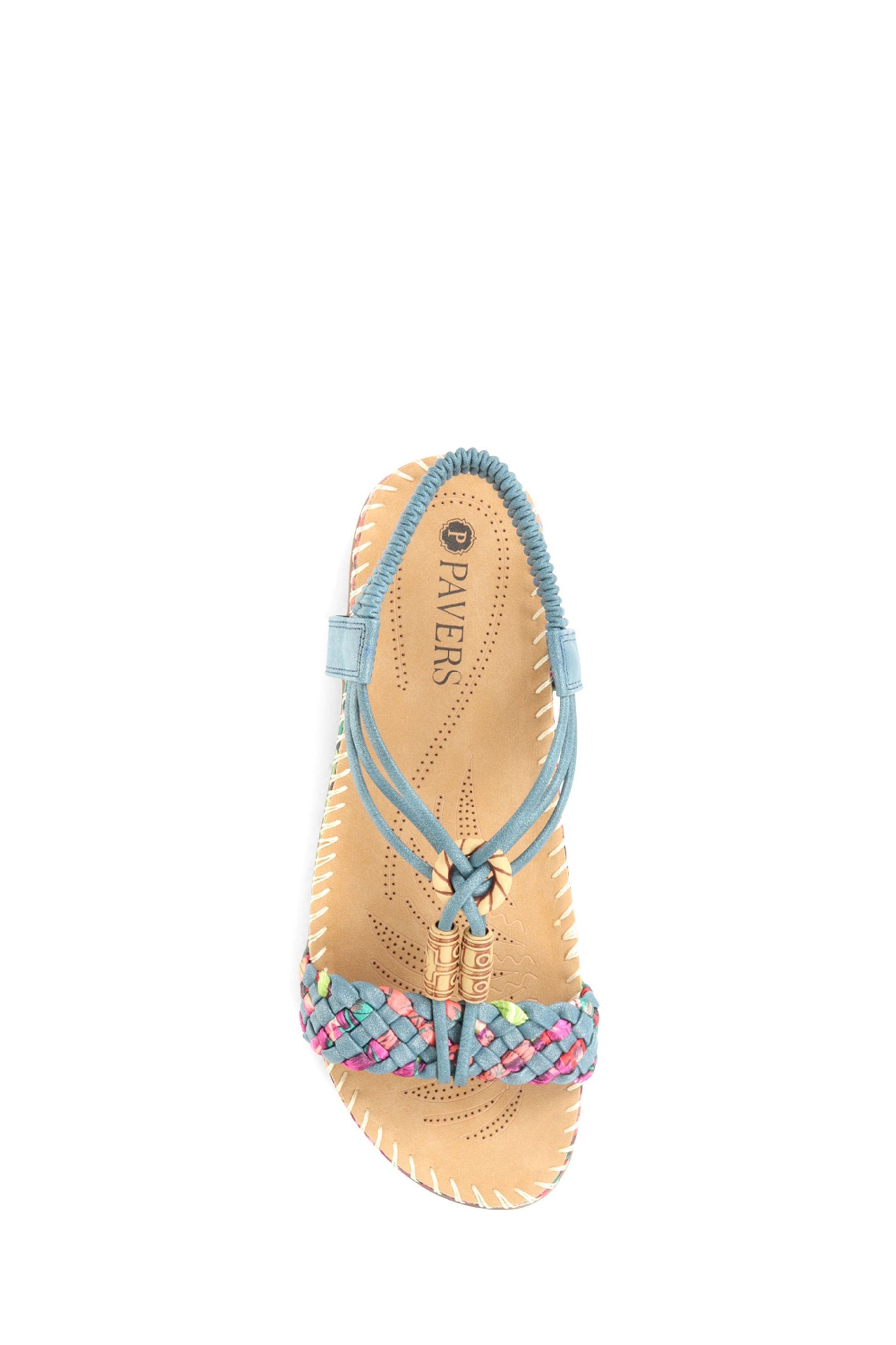 Buy Pavers Blue Pavers Flat Strappy Sandals from Next Luxembourg