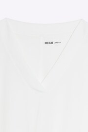 River Island White Smart V-Neck T-Shirt - Image 6 of 6
