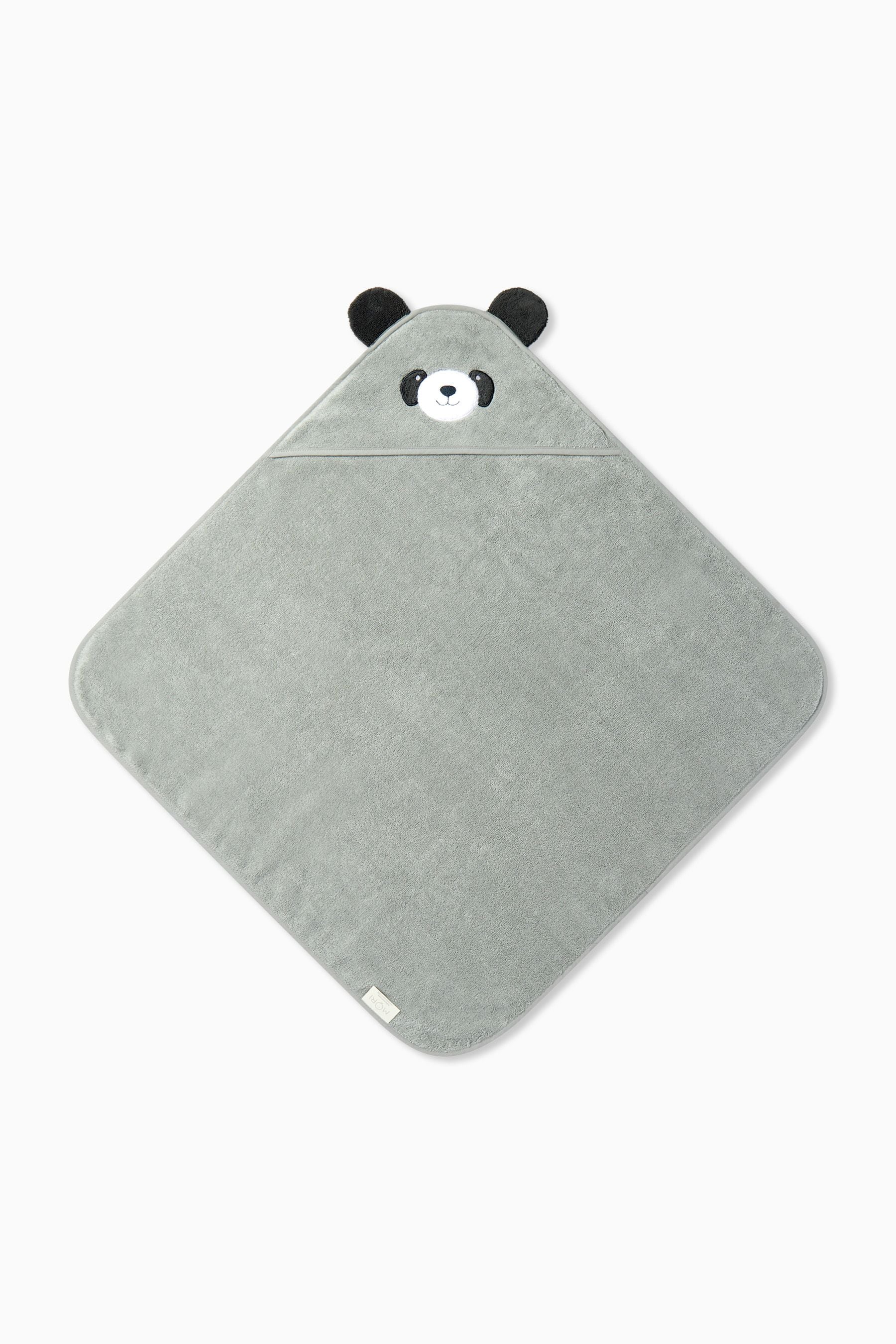 Buy MORI Baby Grey Animal Panda Hooded Towel from Next Ireland