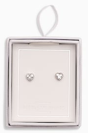 Sterling Silver Delicate Heart Stud Earrings - Image 3 of 3