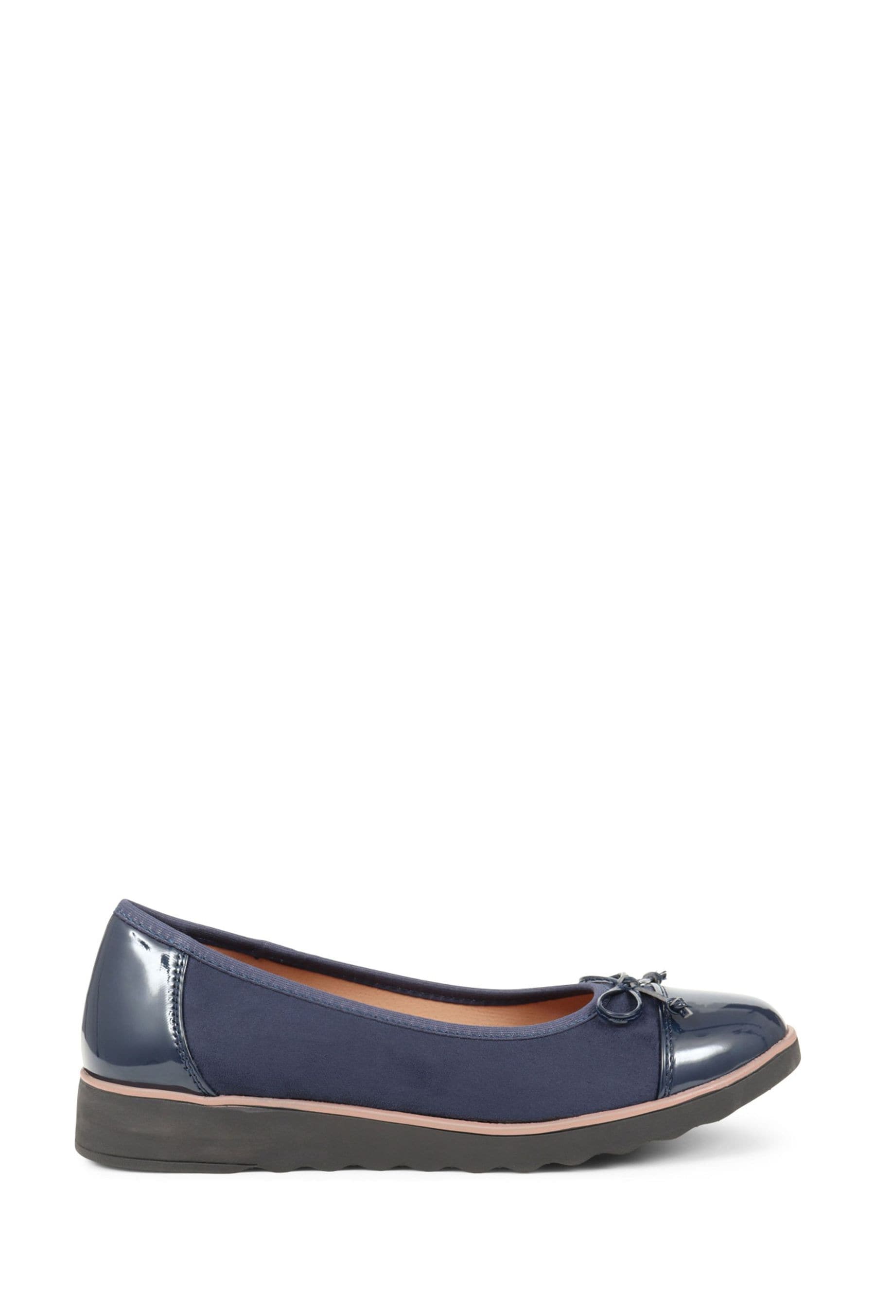 Pavers Blue Lightweight Ballet Pumps