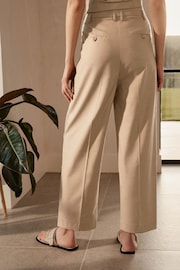 Mink Brown Premium Tailored Barrel Leg Trousers - Image 3 of 6