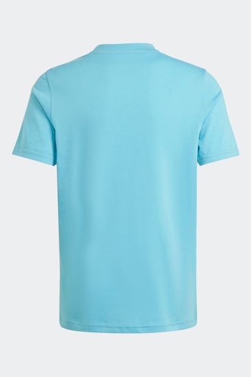 adidas Blue Kids Sportswear Camo Linear Graphic T-Shirt