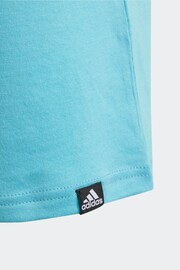 adidas Blue Kids Sportswear Camo Linear Graphic T-Shirt - Image 4 of 5