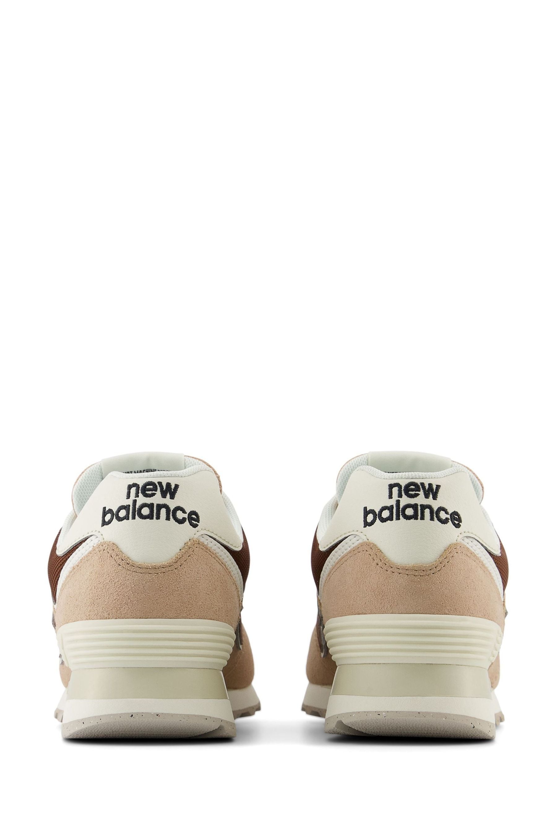 Buy New Balance Beige Red Womens 574 Trainers from Next Luxembourg