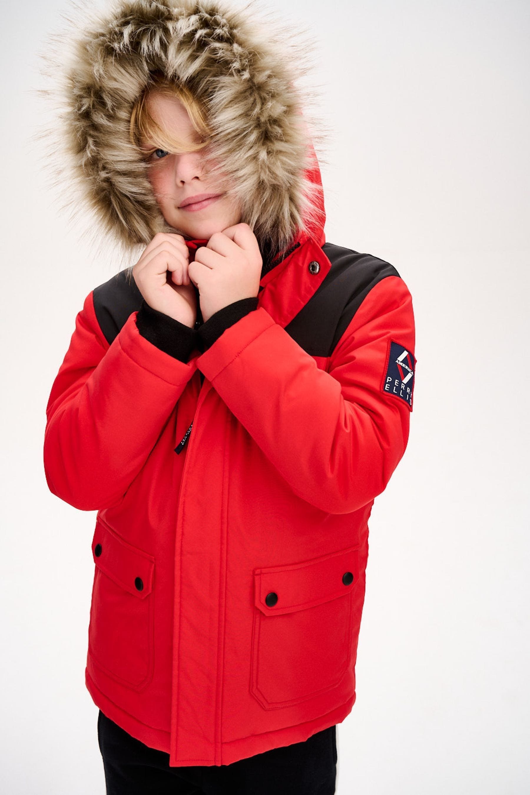 Buy Perry Ellis America Red Woven Parka from Next Germany