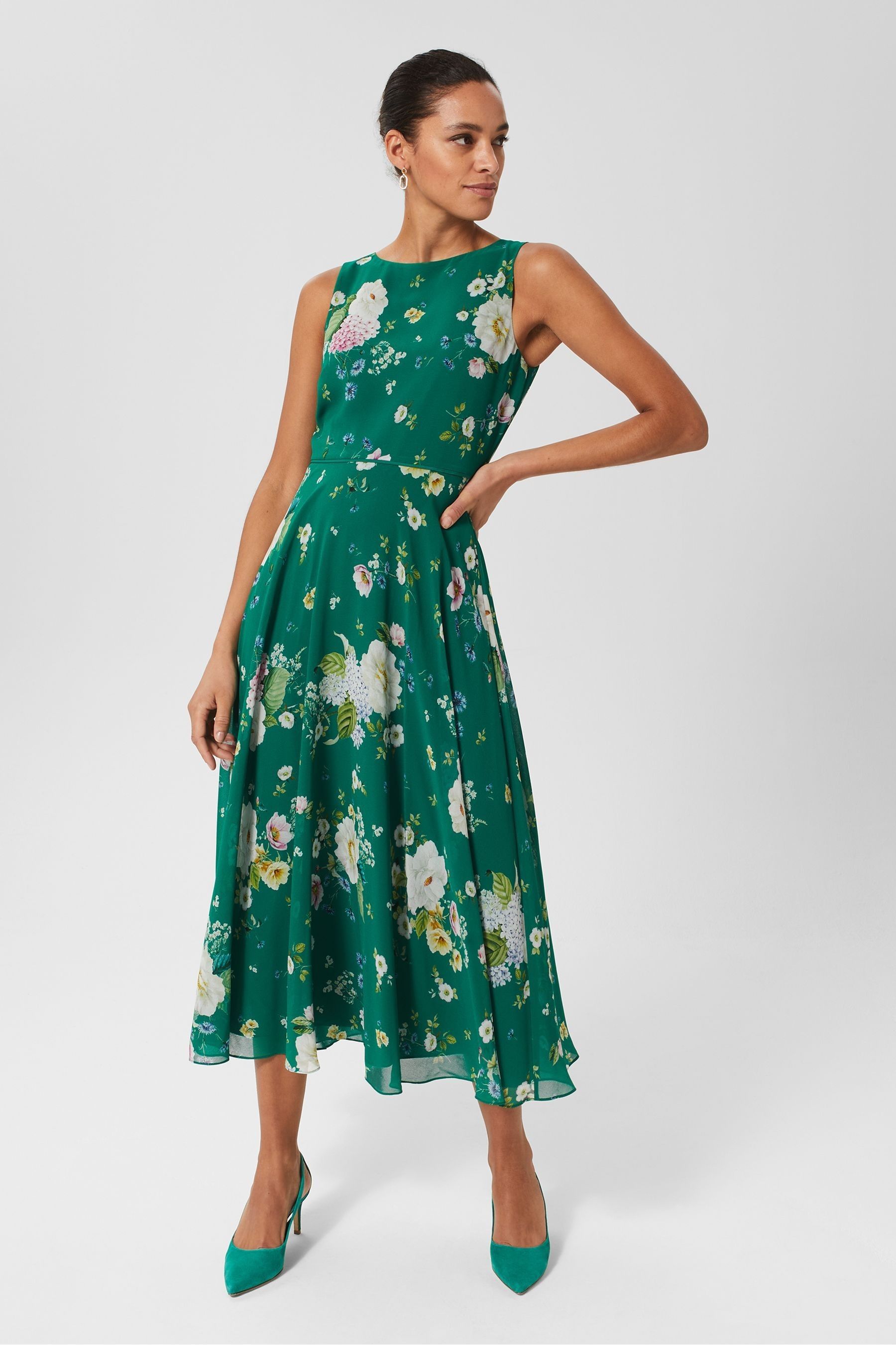 Buy Hobbs Green Carly Dress from the Next UK online shop
