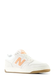 New Balance White/Coral Womens 480 Trainers - Image 5 of 7