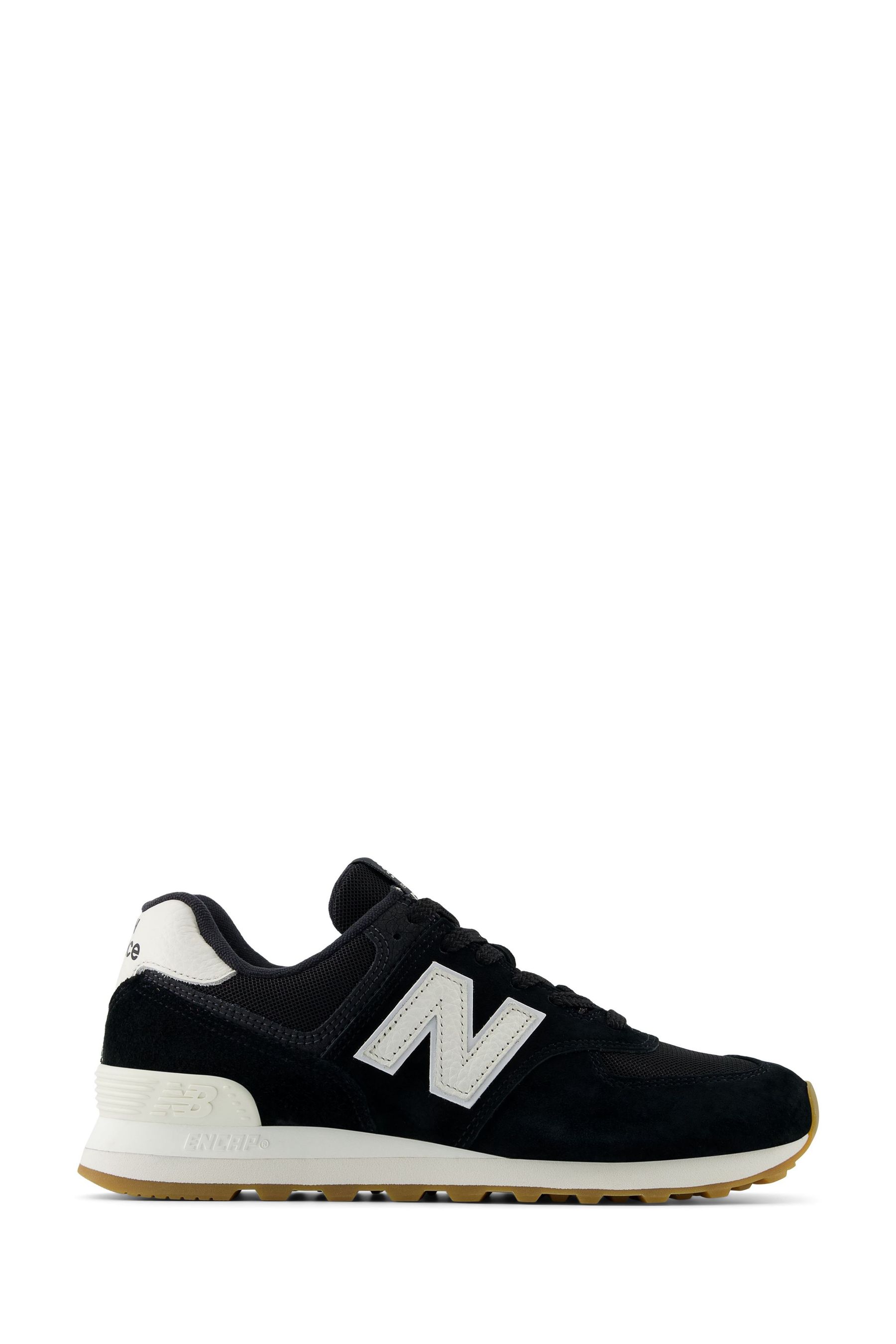 Buy New Balance Black on White Womens 574 Trainers from the Next UK online shop