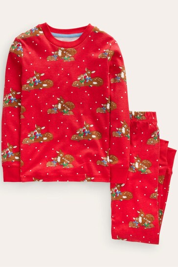 Boden Red Snug Long John Pyjamas