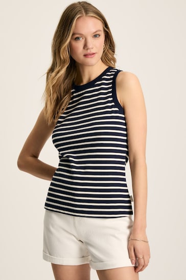 Joules Harbour Navy & Cream Striped Jersey Vest