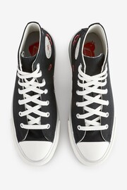 Converse Black Junior Chuck Taylor EVA Lift Heart Trainers - Image 5 of 10