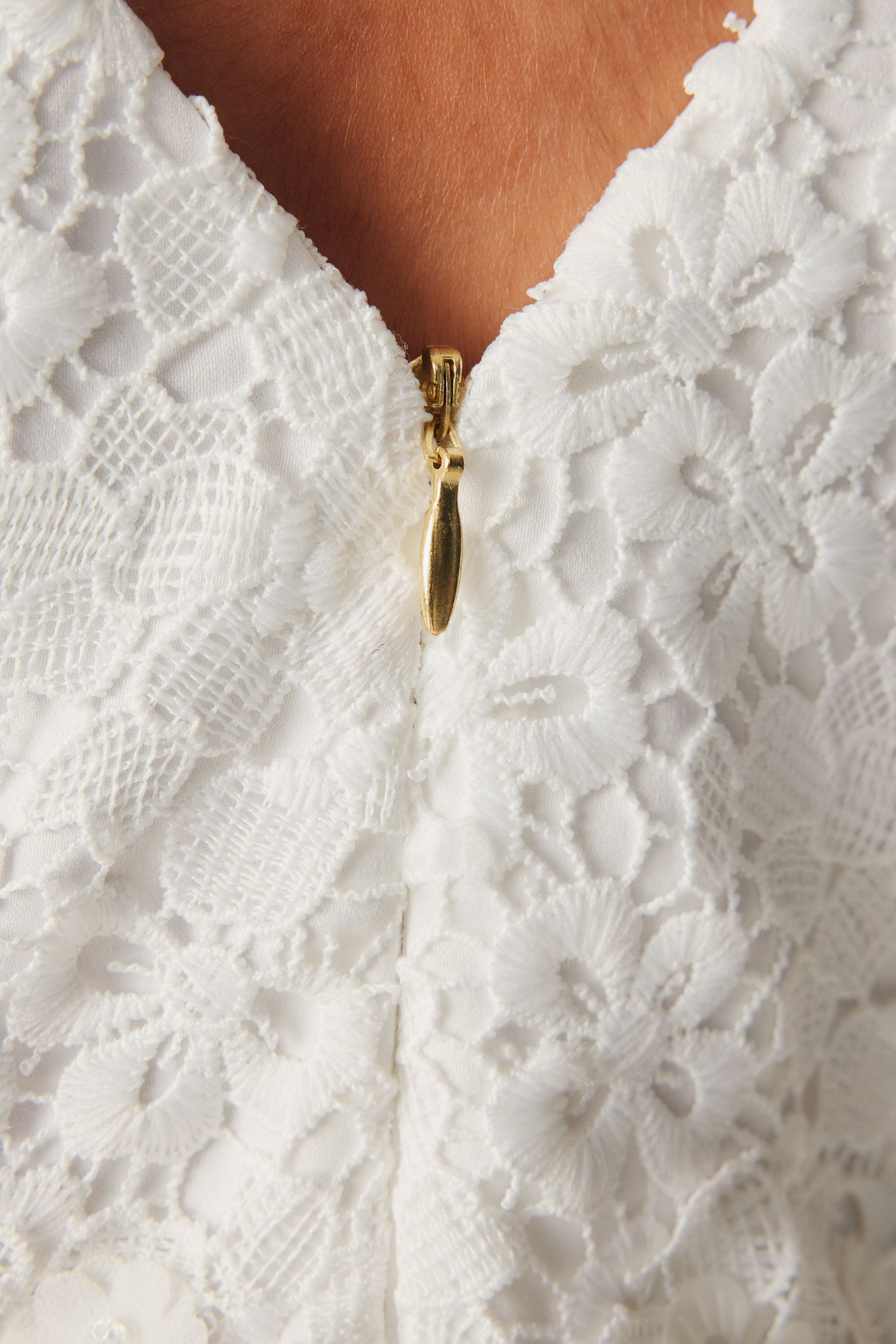 Ted baker white and gold dress outlet