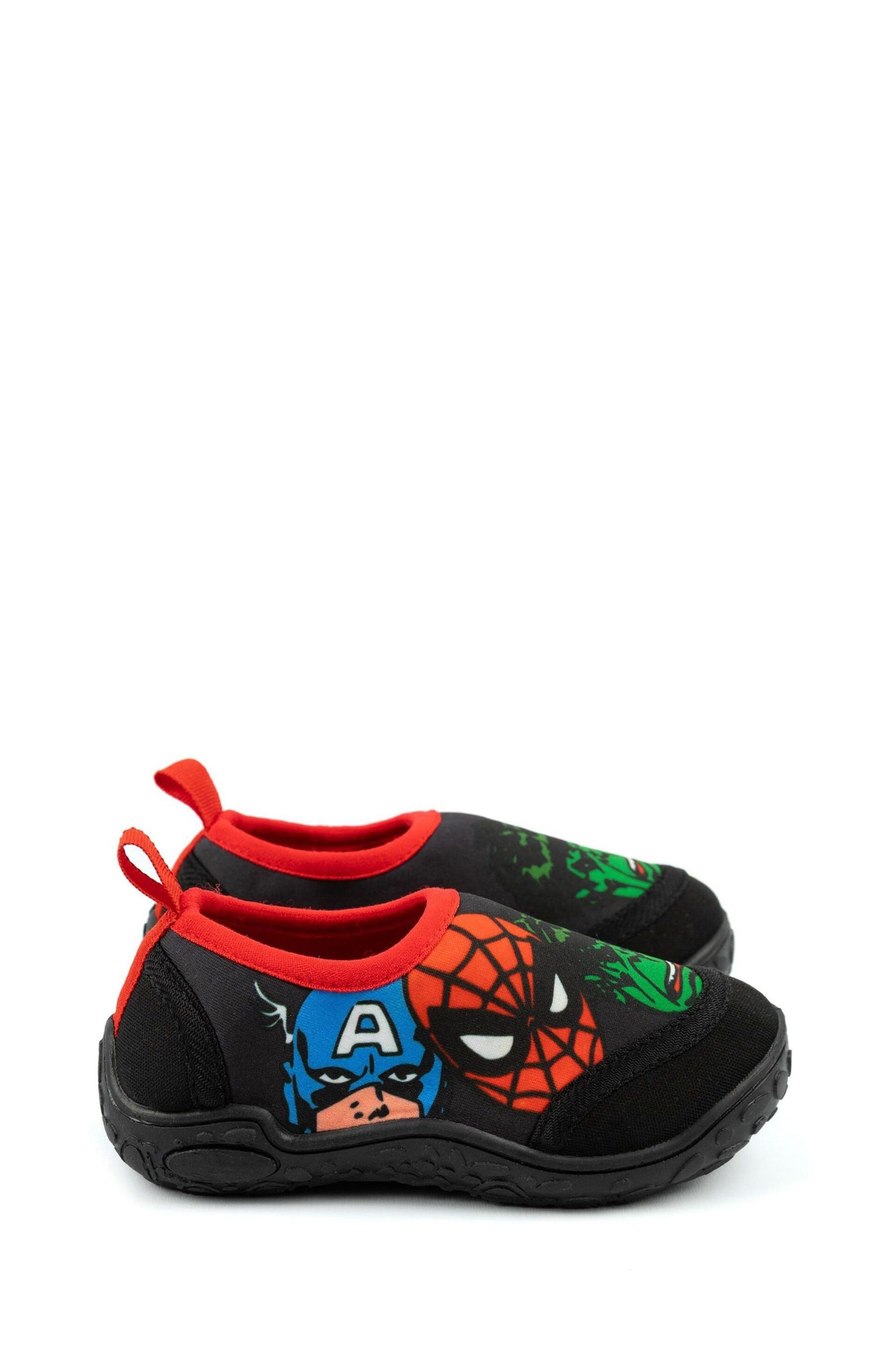 Vanilla Underground Black Kids Marvel Character Aqua Socks - Image 5 of 5