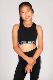 Pineapple Black Tape Hem Girls Midi Crop Top - Image 1 of 6