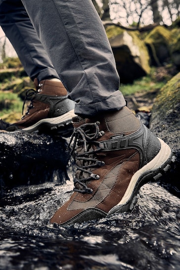 Brown Waterproof Walking Boots