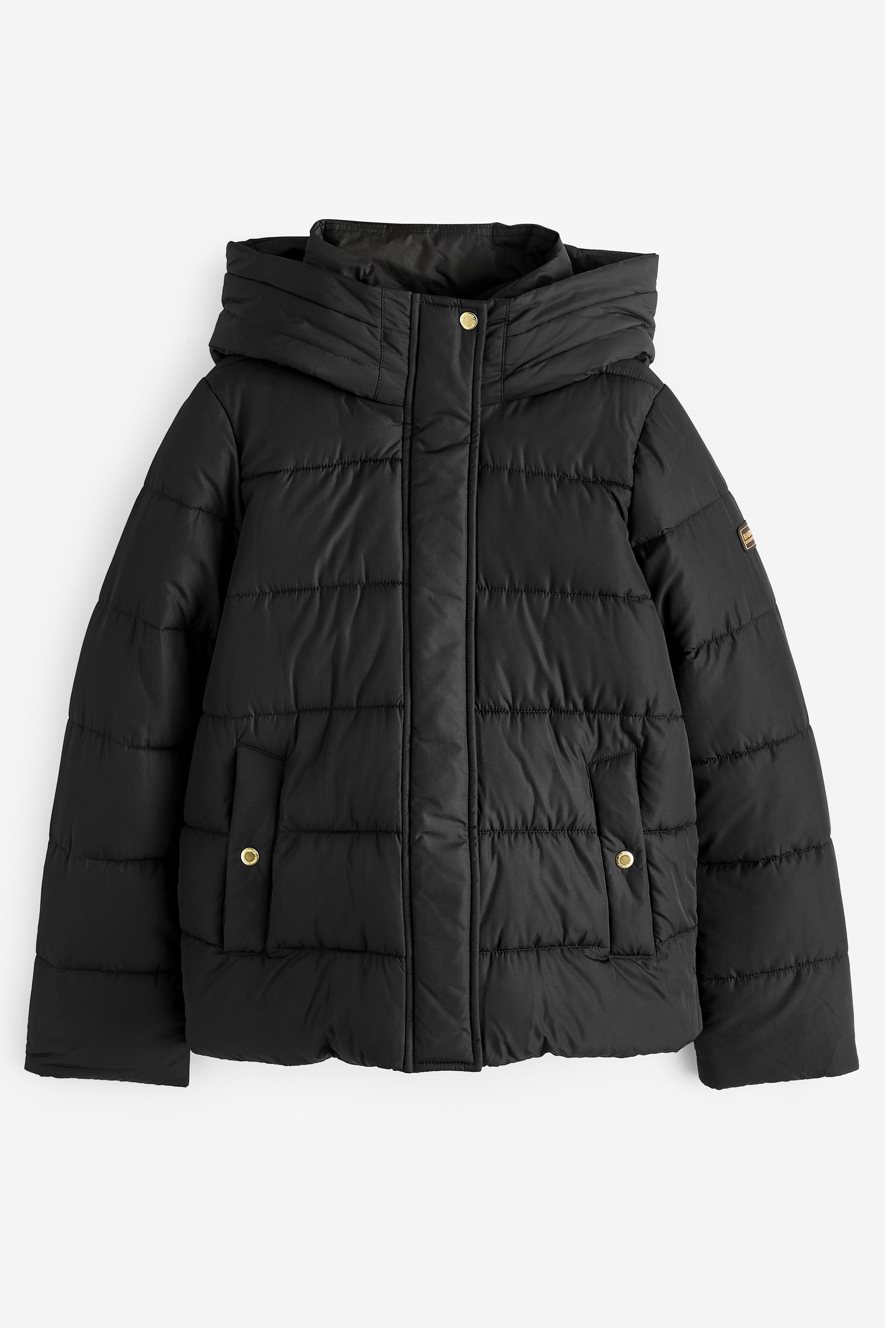 Buy Barbour International Black Barron Boxy Baffle Quilt Puffer Jacket from the Next UK online shop