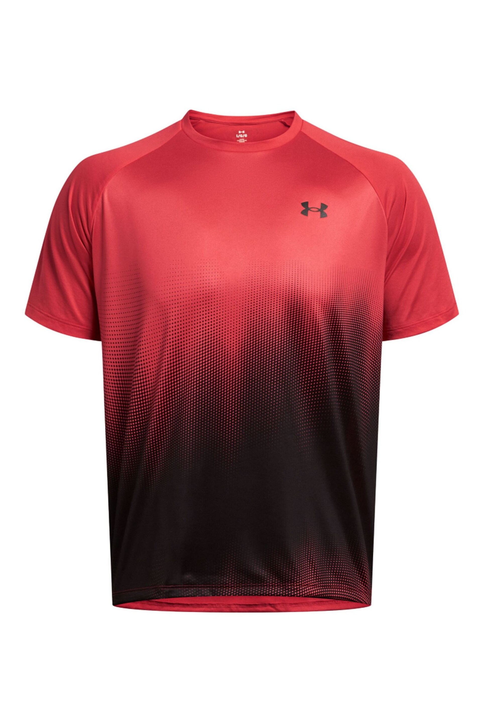 Under Armour Red Tech Fade Short Sleeve T-Shirt - Image 3 of 4