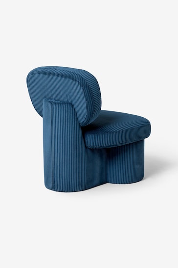 MADE.COM Steel Blue Cord Chair Thea Chair