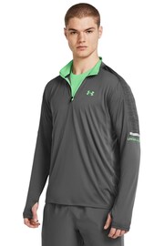 Under Armour Grey Tech 1/4 Zip Sweat Top - Image 1 of 3