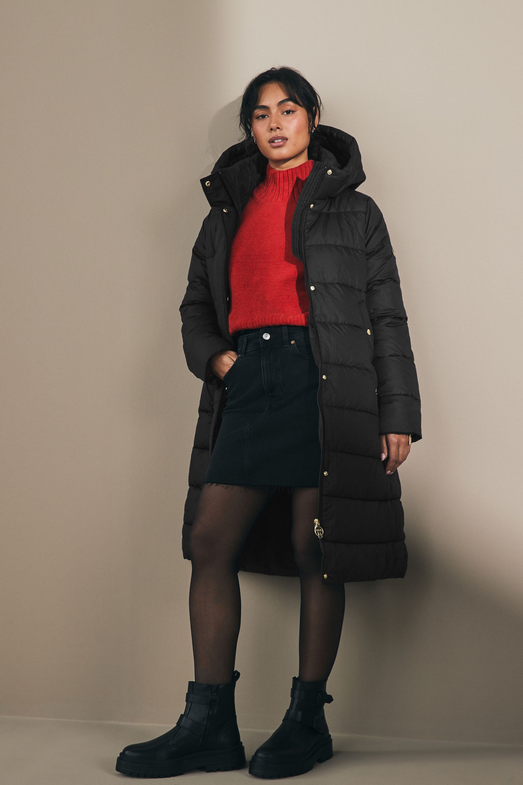 Buy Barbour International Barron Longline Baffle Quilt Puffer Coat from Next Australia