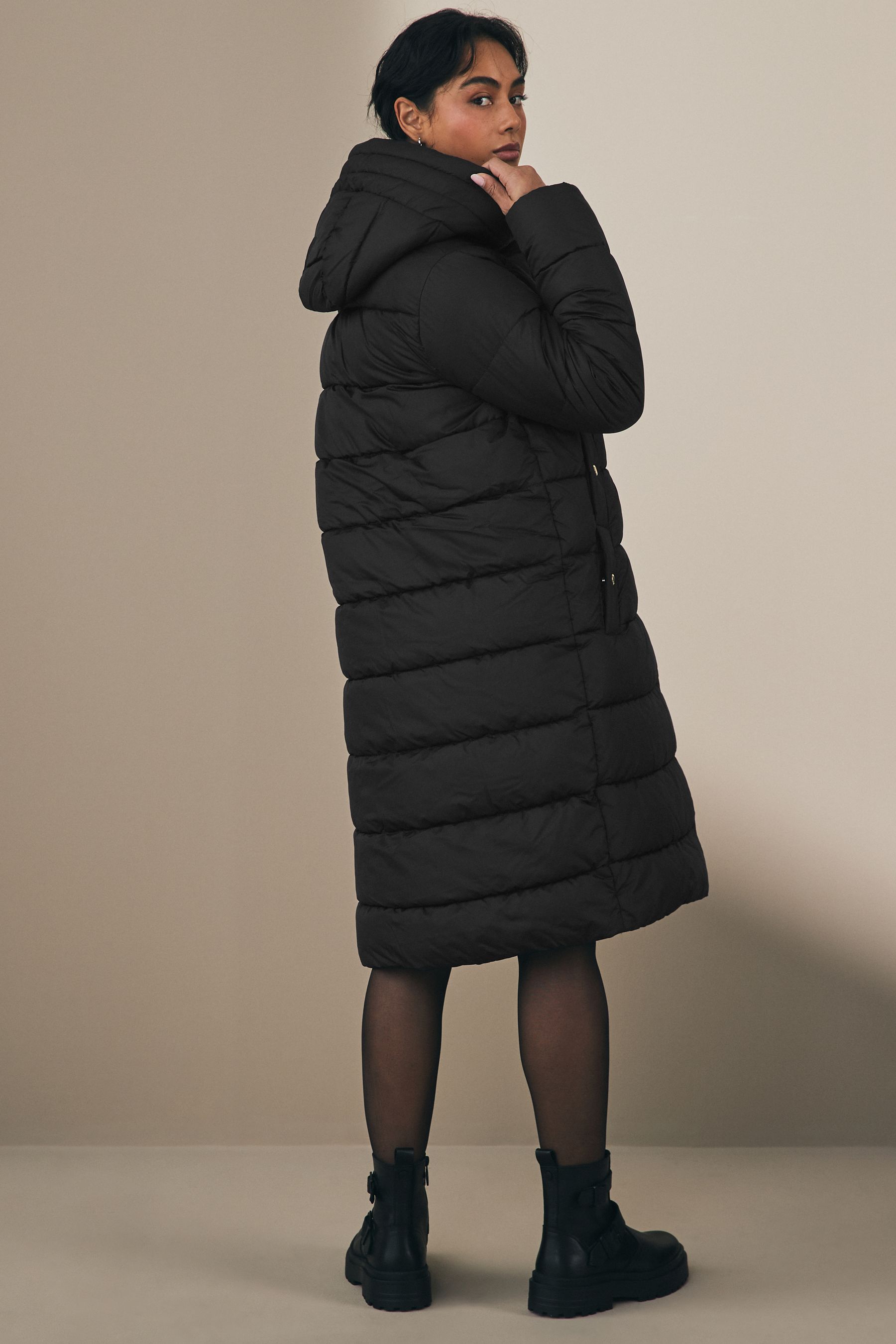 Barbour International Barron Longline Baffle Quilt Puffer Coat