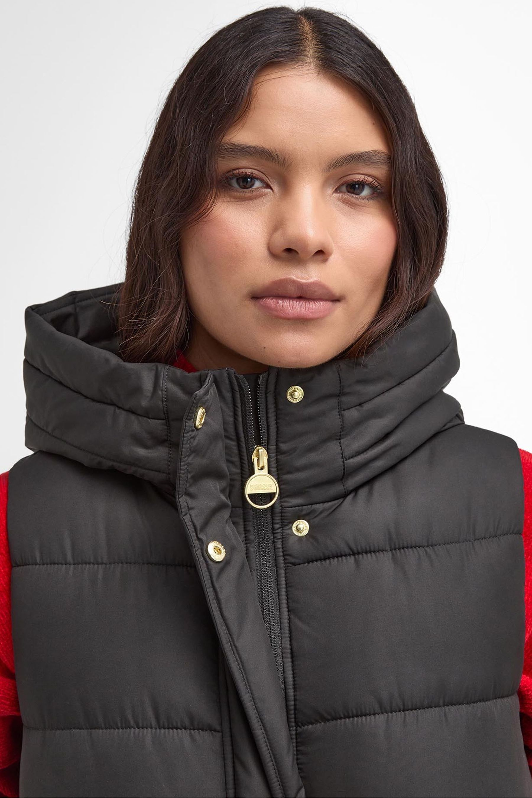 Buy Barbour International Greyson Long Length Baffle Quilt Black Gilet from the Next UK online shop