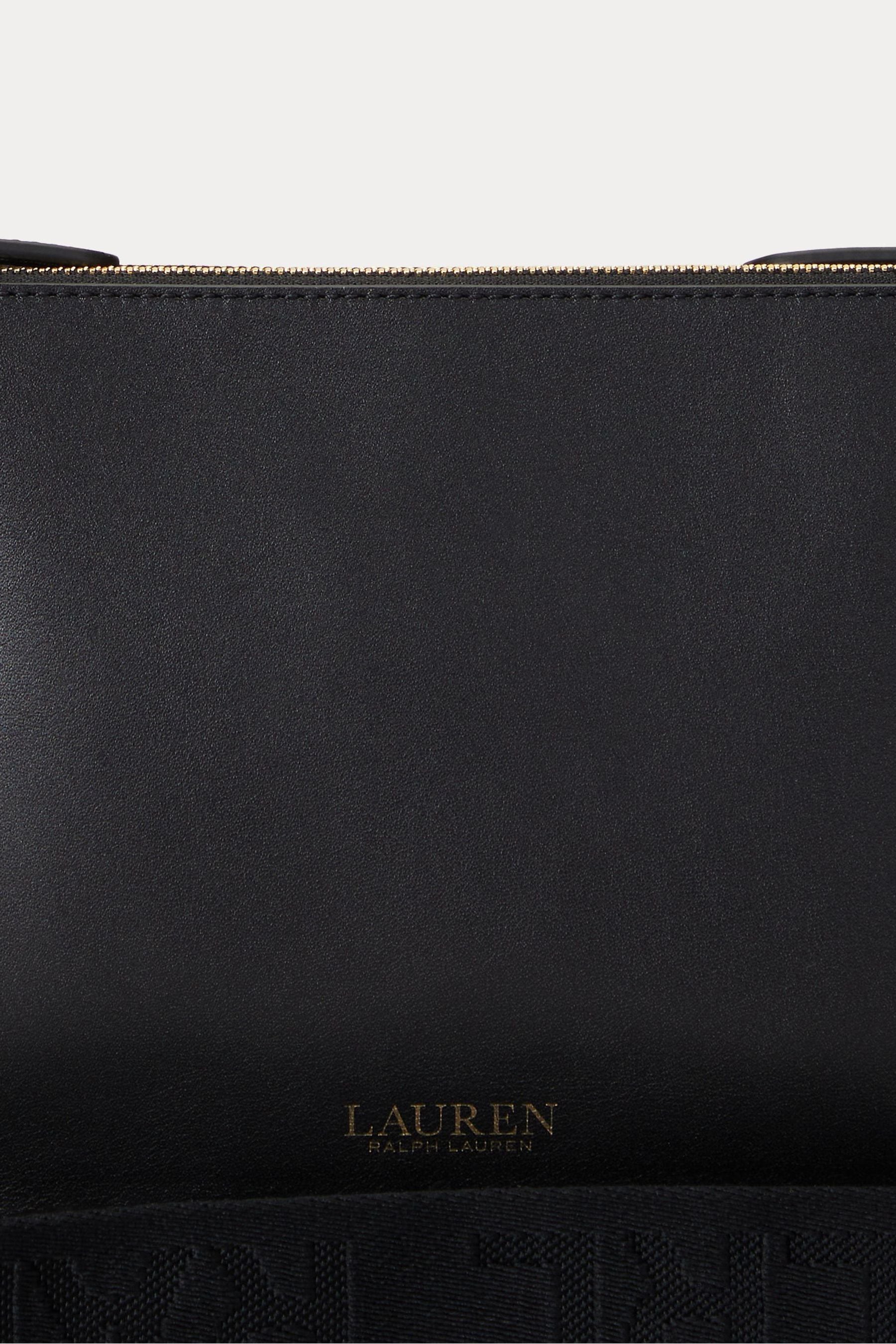 Ralph lauren black leather crossbody bag store