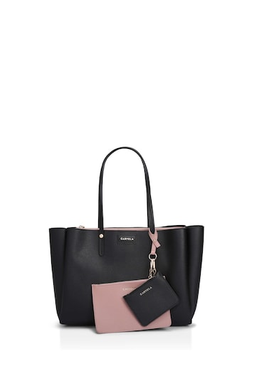 Carvela Freya Black Triple Compartment Tote Bag