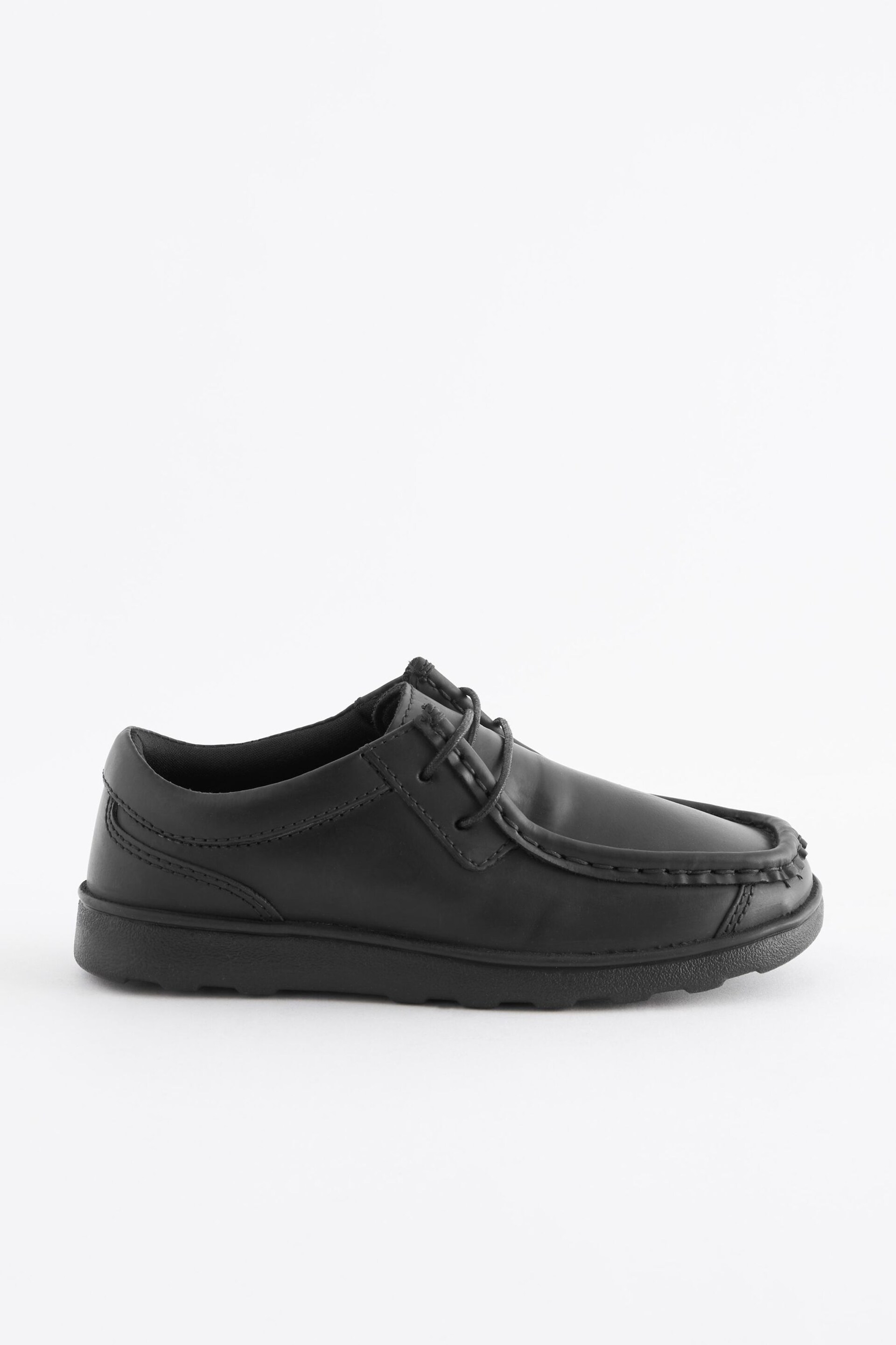 Black School Leather Lace-Up Shoes - Image 2 of 8