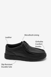 Black School Leather Lace-Up Shoes - Image 4 of 8