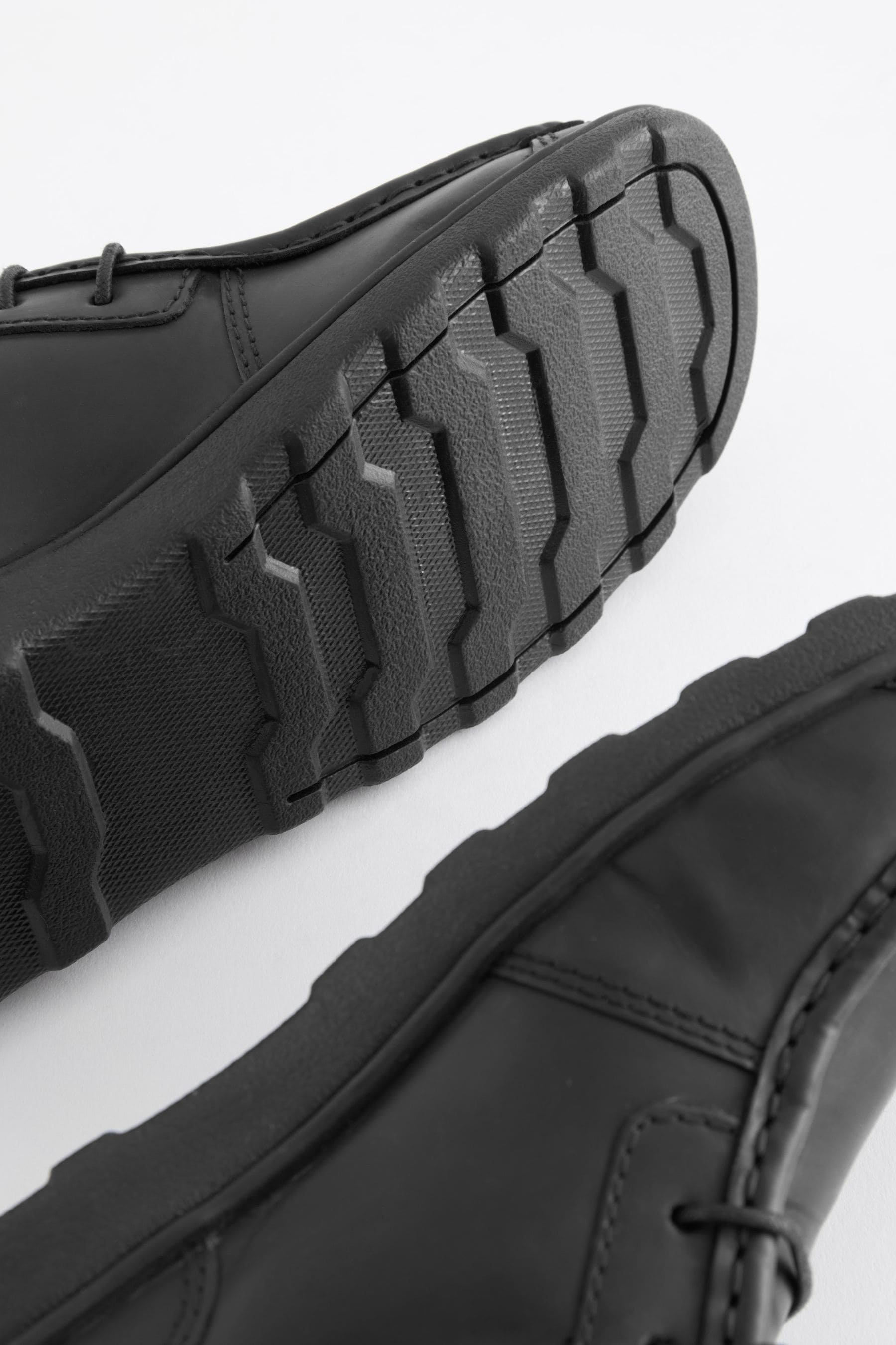 Black School Leather Lace Up Shoes