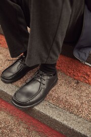 Black School Leather Lace-Up Shoes - Image 5 of 8