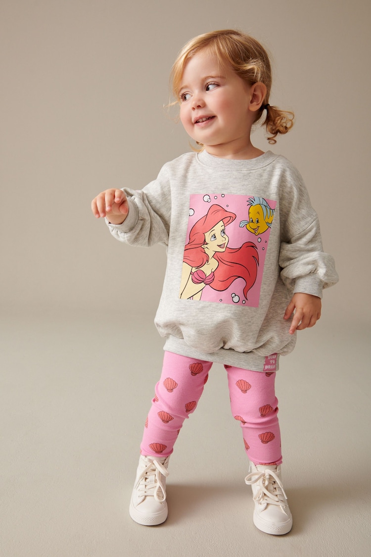 Grey Disney Little Mermaid Ariel Jumper and Leggings Set (3mths-7yrs) - Image 1 of 6