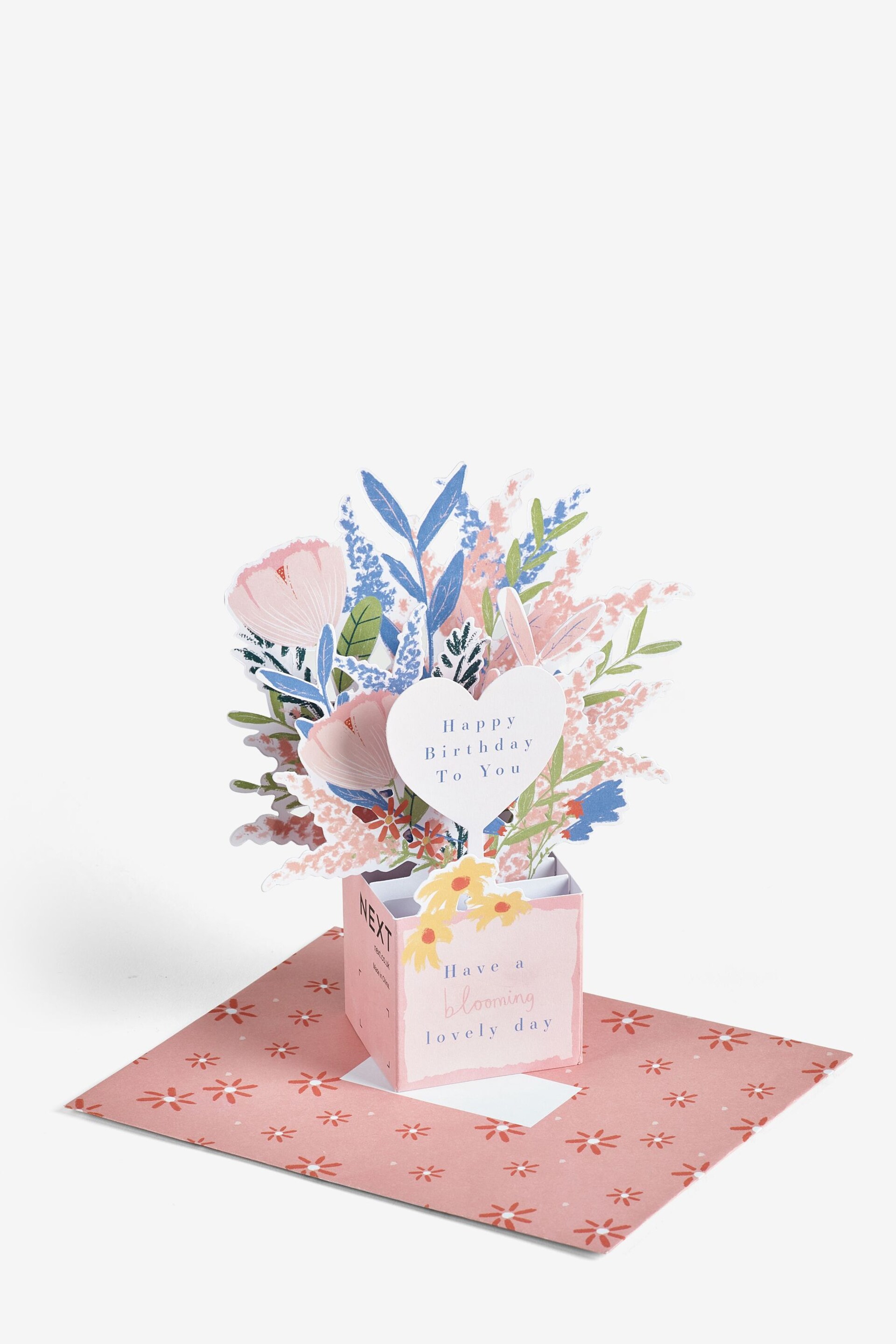 Pink Floral Pop-Up Birthday Card - Image 4 of 4