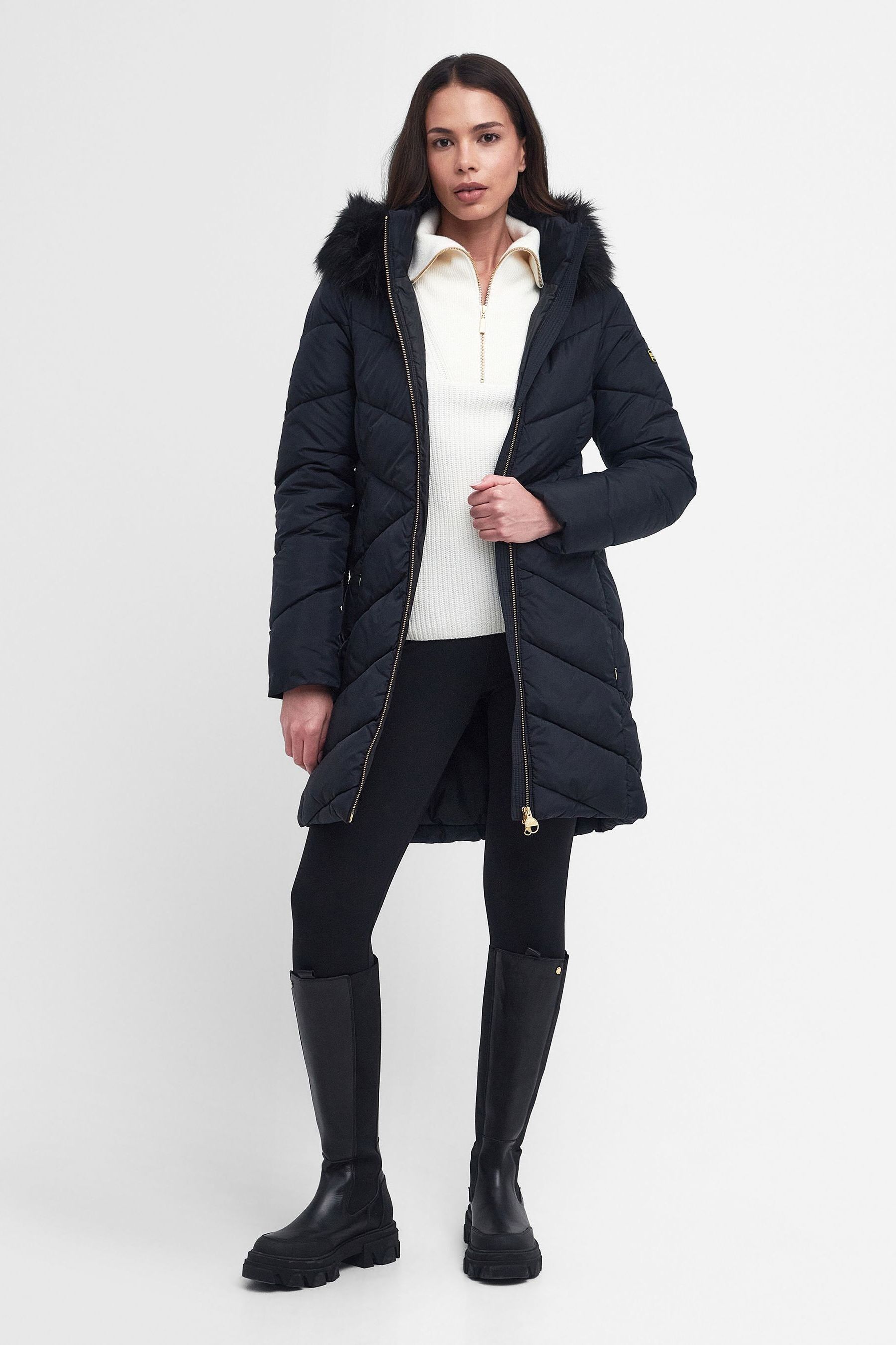 Barbour fur collar hotsell