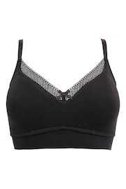 Pour Moi Black Love to Lounge Cotton Non Wired Bra - Image 5 of 6