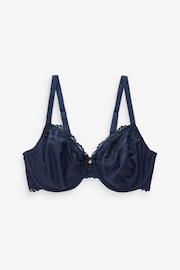 Navy Blue DD+ Minimiser Full Cup Bra - Image 4 of 5