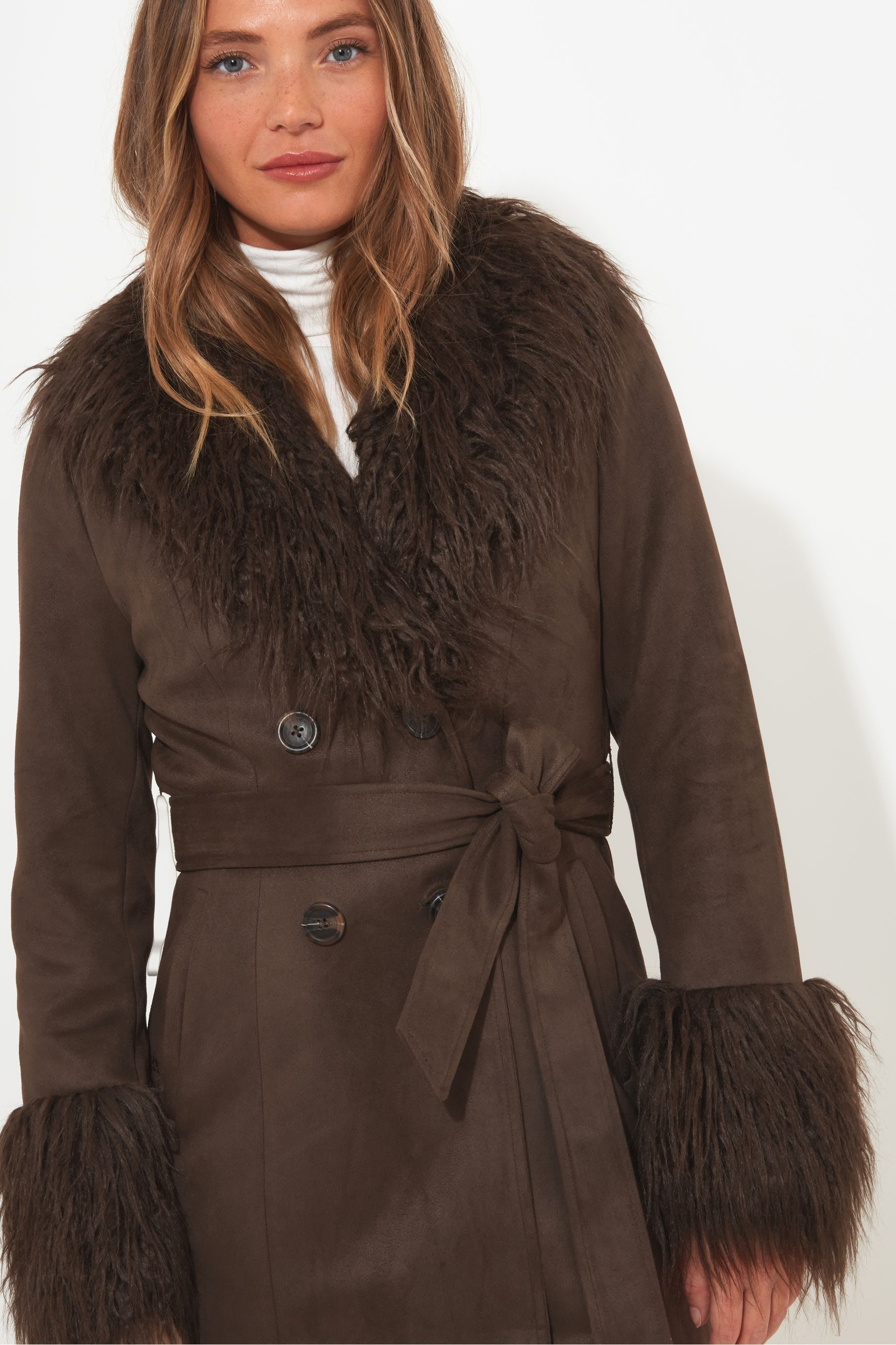 Joe browns faux fur collar coat on sale
