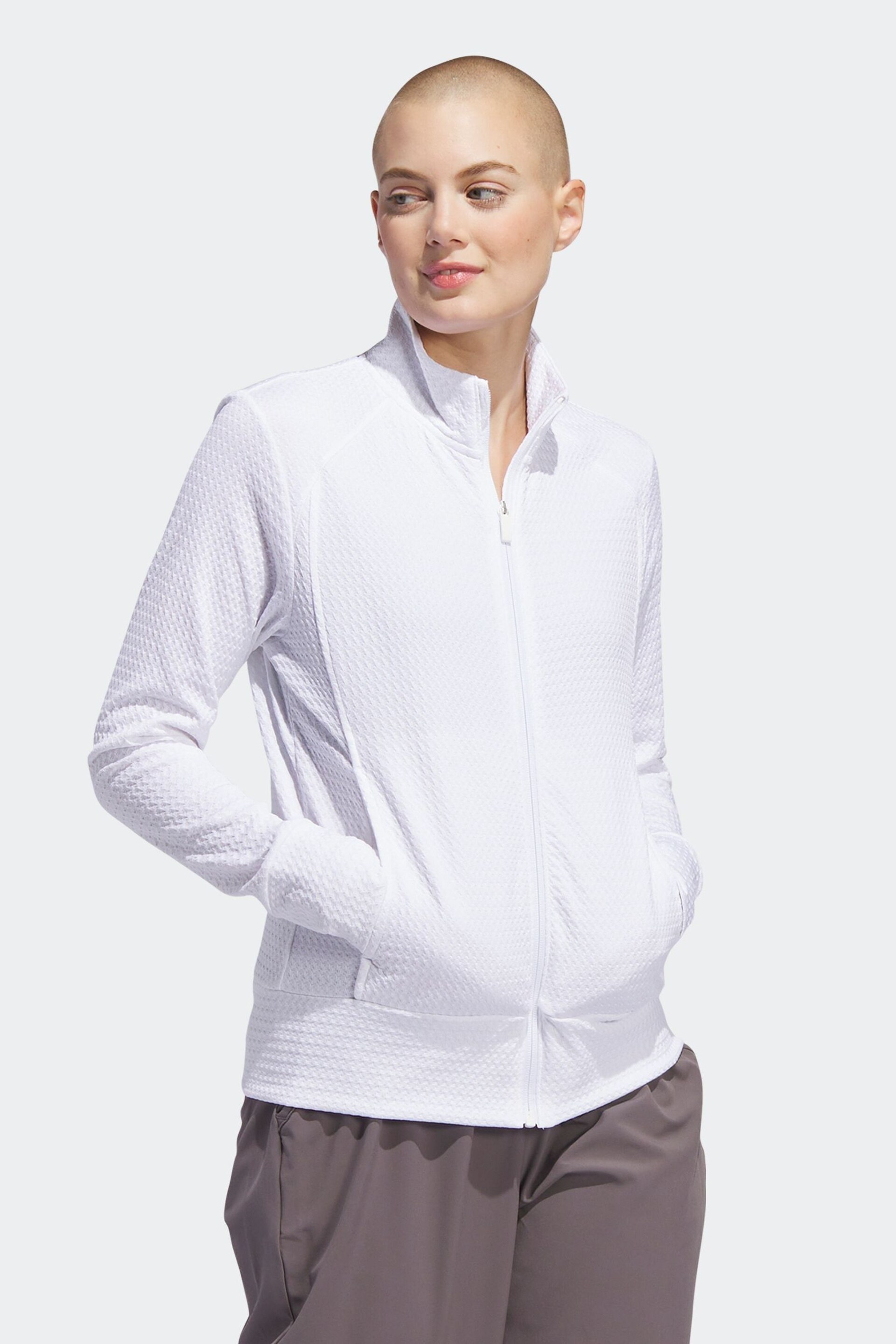 adidas Golf Womens Ultimate365 Textured Jacket - Image 3 of 6